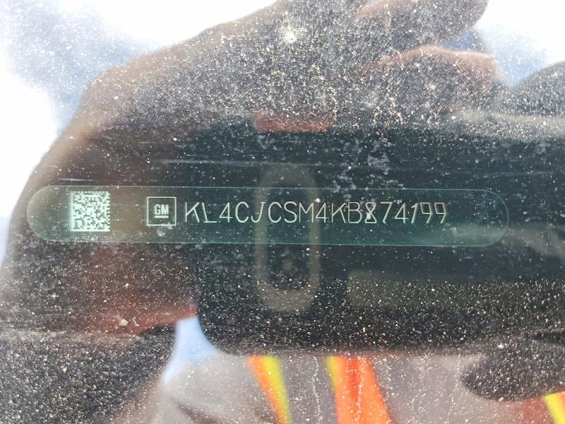 2019 Buick Encore მანქანა იყიდება აუქციონზე, vin: KL4CJCSM4KB874199, აუქციონის ნომერი: 50355026
