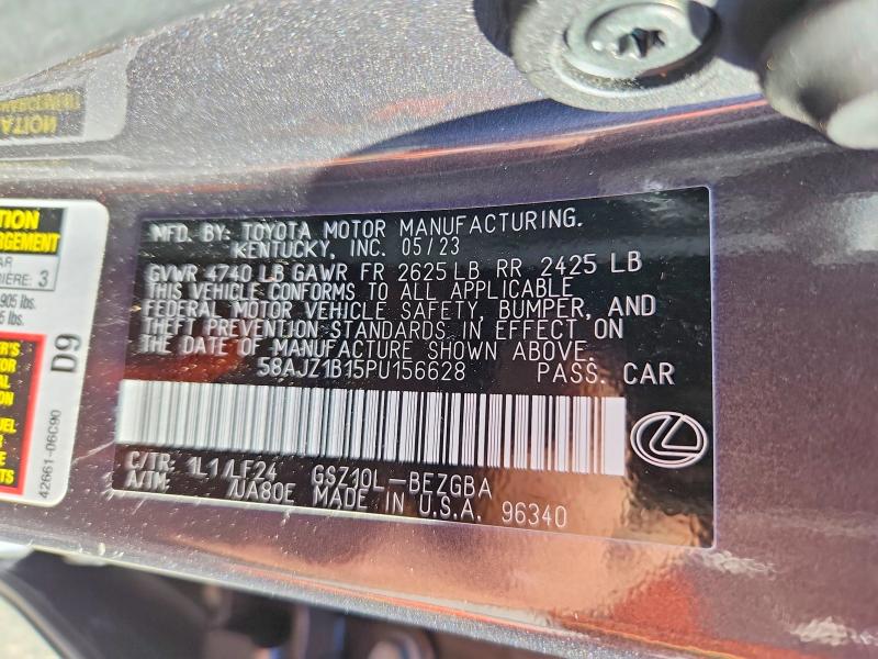 Aukcja sprzedaży 2023 Lexus Es 350, vin: 58AJZ1B15PU156628, numer aukcji: 48875976
