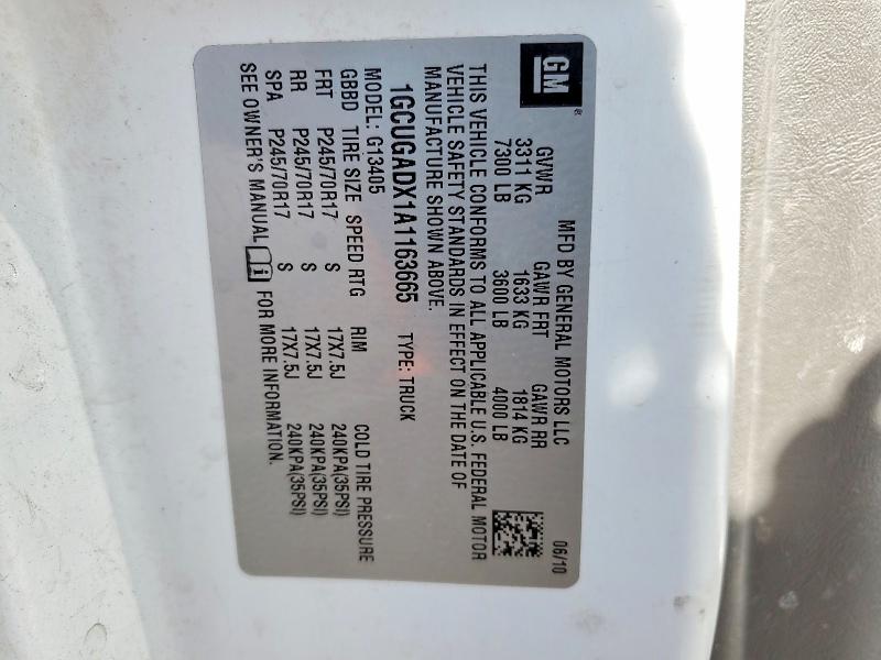 Aukcja sprzedaży 2010 Chevrolet Express G1500, vin: 1GCUGADX1A1163665, numer aukcji: 54145296