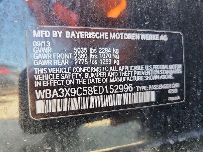 50167226 :رقم المزاد ، WBA3X9C58ED152996 vin ، 2014 Bmw 335 مزاد بيع