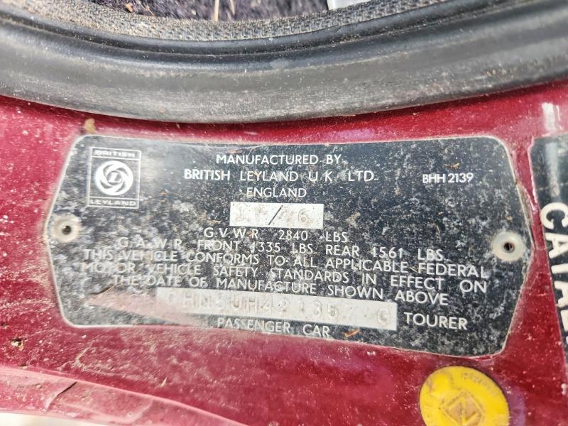 Продаж на аукціоні авто 1977 Mgb All Models, vin: GHN5UH421357G, номер лоту: 48162916