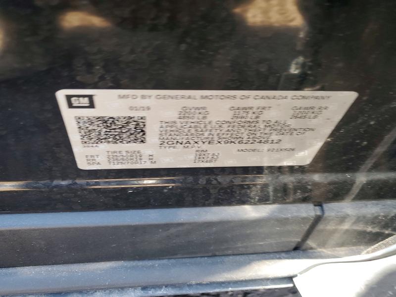 Aukcja sprzedaży 2019 Chevrolet Equinox, vin: 2GNAXYEX9K6224812, numer aukcji: 50448086
