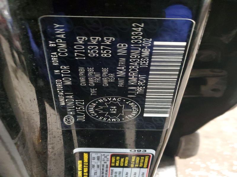 49455196 :رقم المزاد ، KMHRC8A39NU133342 vin ، 2022 Hyundai Venue مزاد بيع