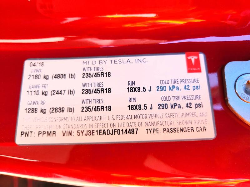 Aukcja sprzedaży 2018 Tesla Model 3, vin: 5YJ3E1EA0JF014487, numer aukcji: 49815566