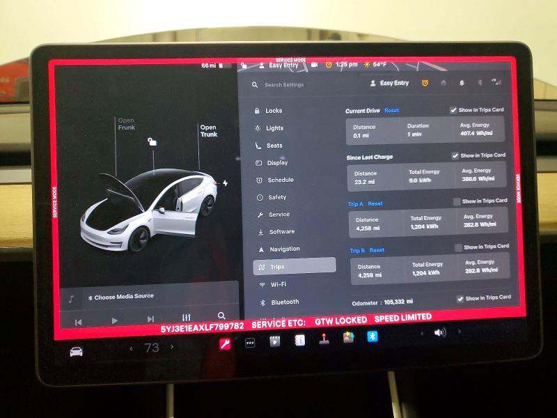 48935136 :رقم المزاد ، 5YJ3E1EAXLF799782 vin ، 2020 Tesla Model 3 مزاد بيع