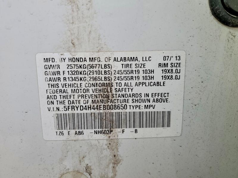 Продаж на аукціоні авто 2014 Acura Mdx, vin: 5FRYD4H44EB008650, номер лоту: 49807346