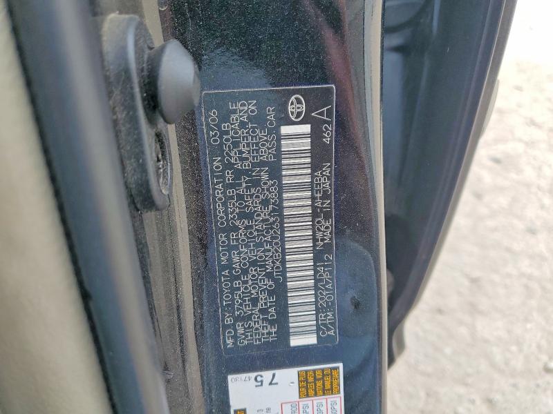 Продажа на аукционе авто 2006 Toyota Prius, vin: JTDKB20U263173883, номер лота: 51034386