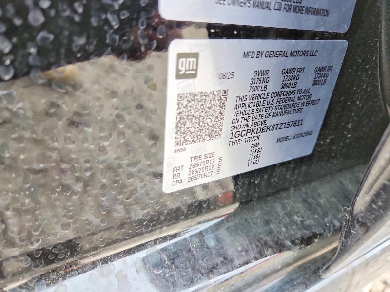 2026 Chevrolet Silverado მანქანა იყიდება აუქციონზე, vin: 1GCPKDEK8TZ157611, აუქციონის ნომერი: 50270456
