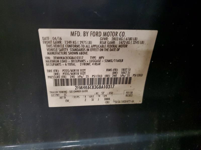 Aukcja sprzedaży 2016 Ford Flex, vin: 2FMHK6C83GBA10317, numer aukcji: 50909996