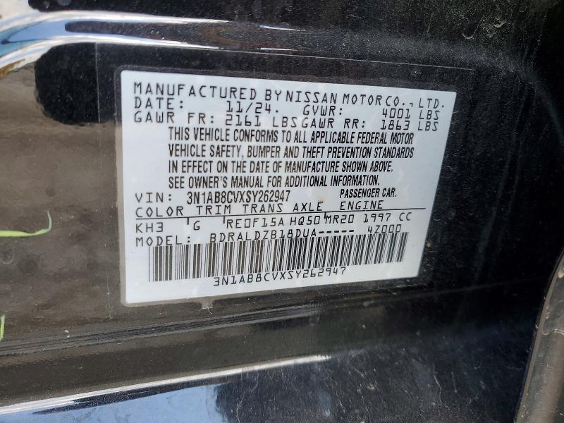 Aukcja sprzedaży 2025 Nissan Sentra, vin: 3N1AB8CVXSY262947, numer aukcji: 51456156