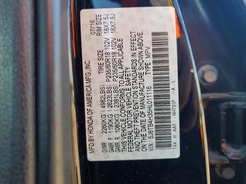 Aukcja sprzedaży 2017 Acura Rdx, vin: 5J8TB4H35HL011116, numer aukcji: 48977396