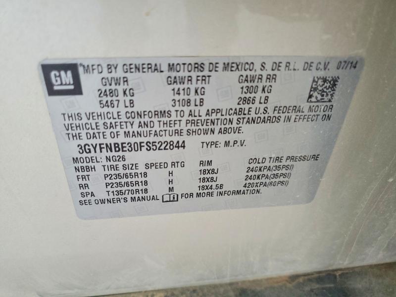 Продаж на аукціоні авто 2015 Cadillac Srx, vin: 3GYFNBE30FS522844, номер лоту: 49933076