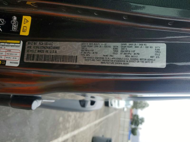 Продажа на аукционе авто 2022 Jeep Wrangler Unlimited, vin: 1C4HJXDN0NW246968, номер лота: 51980196