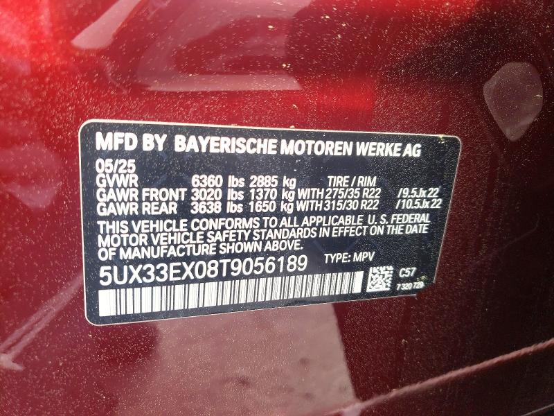 Aukcja sprzedaży 2026 Bmw X6, vin: 5UX33EX08T9056189, numer aukcji: 49086586