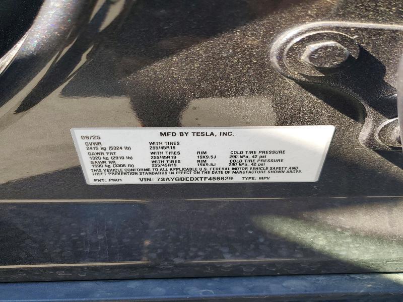 Продажа на аукционе авто 2026 Tesla Model Y, vin: 7SAYGDEDXTF456629, номер лота: 48637766