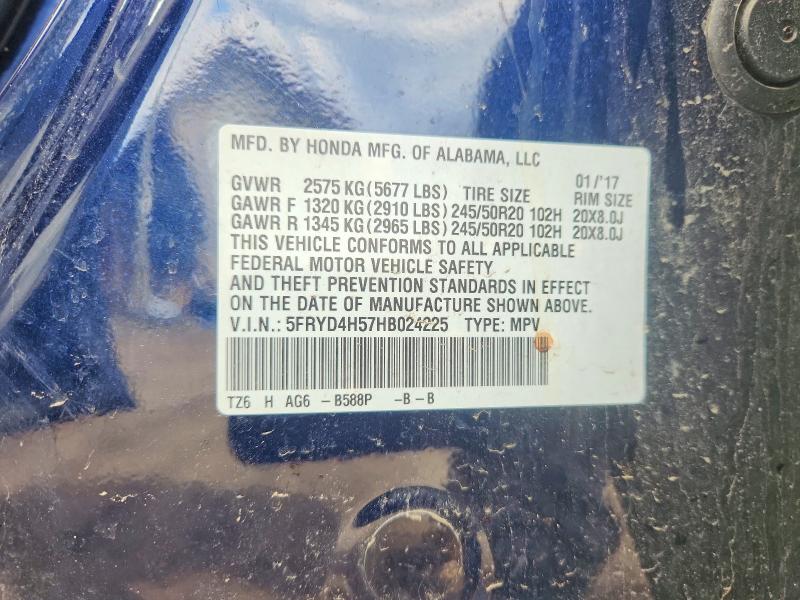50555236 :رقم المزاد ، 5FRYD4H57HB024225 vin ، 2017 Acura Mdx مزاد بيع