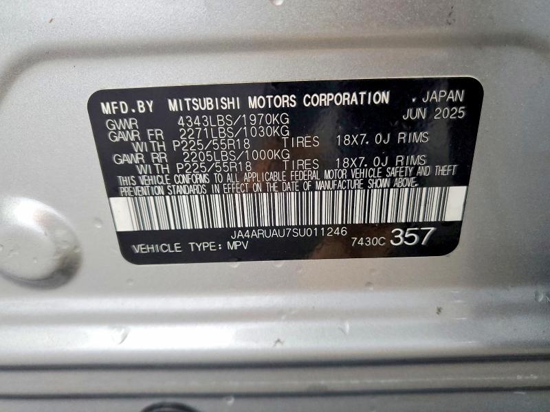 Продаж на аукціоні авто 2025 Mitsubishi Outlander Sport, vin: JA4ARUAU7SU011246, номер лоту: 48930586