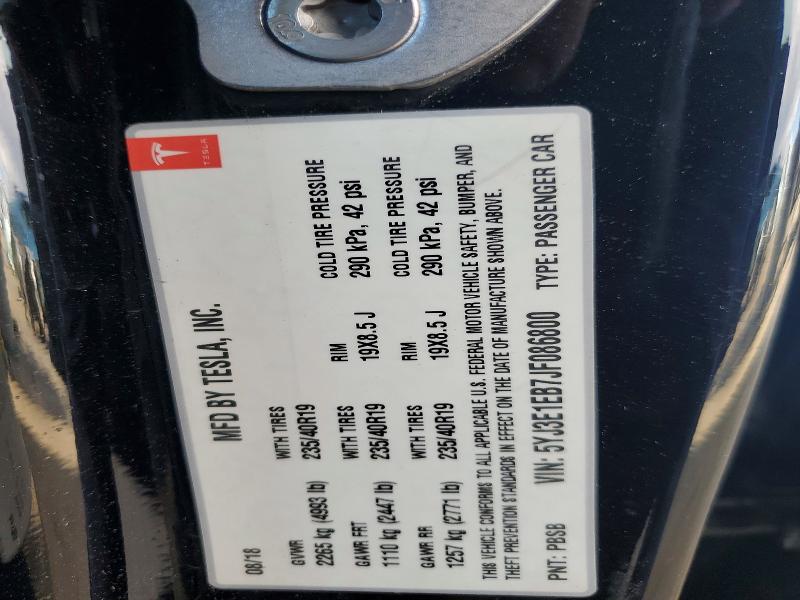 Aukcja sprzedaży 2018 Tesla Model 3, vin: 5YJ3E1EB7JF086800, numer aukcji: 49844056