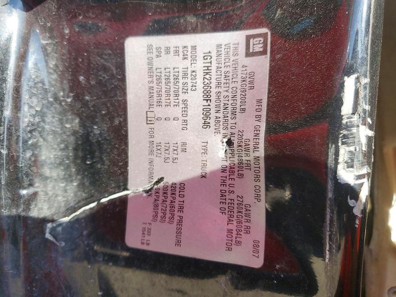 Aukcja sprzedaży 2008 Gmc Sierra, vin: 1GTHK23688F109646, numer aukcji: 49812126