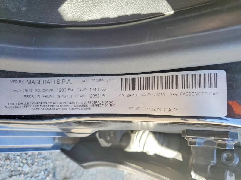 Продажа на аукционе авто 2015 Maserati Quattroporte, vin: ZAM56RRA8F1128280, номер лота: 48835566