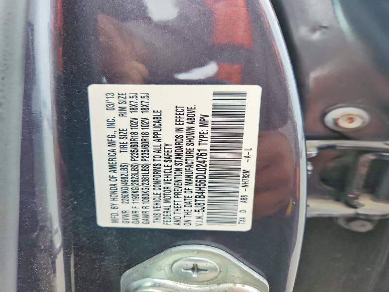 51125566 :رقم المزاد ، 5J8TB4H56DL024761 vin ، 2013 Acura Rdx مزاد بيع