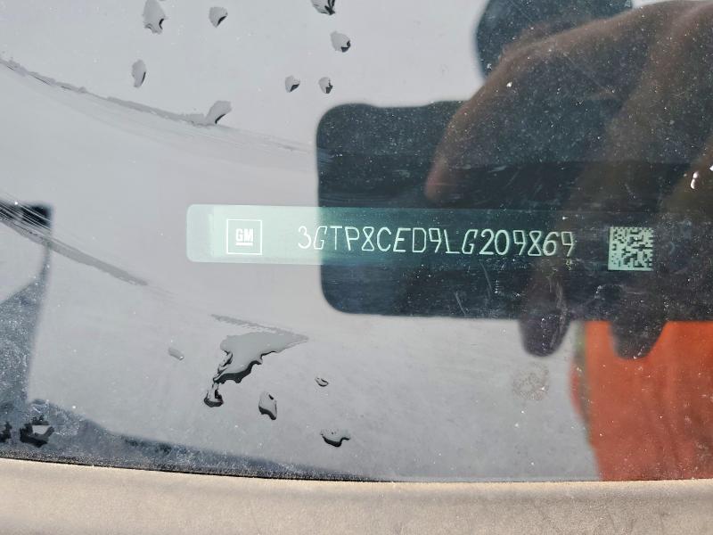 2020 Gmc Sierra მანქანა იყიდება აუქციონზე, vin: 3GTP8CED9LG209869, აუქციონის ნომერი: 50901206