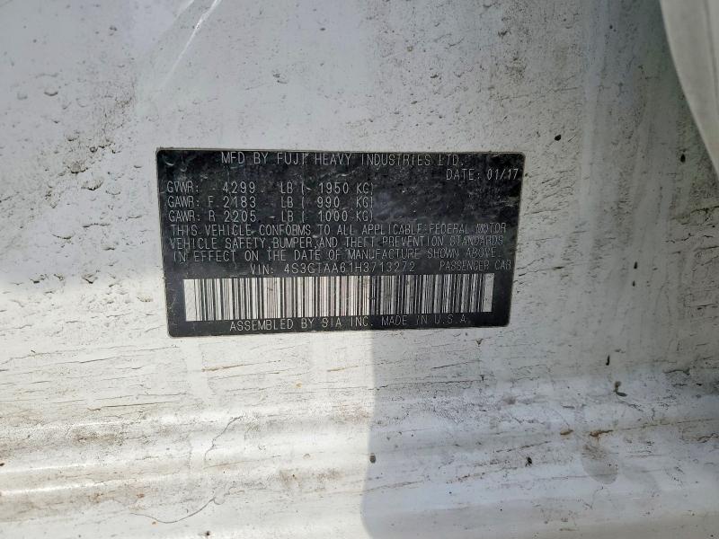 51639176 :رقم المزاد ، 4S3GTAA61H3713272 vin ، 2017 Subaru Impreza مزاد بيع