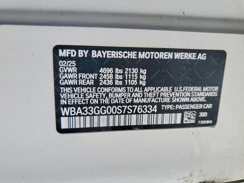 50420666 :رقم المزاد ، WBA33GG00S7S76334 vin ، 2025 Bmw M235xi مزاد بيع