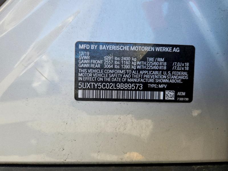 Продажа на аукционе авто 2020 Bmw X3, vin: 5UXTY5C02L9B89573, номер лота: 50555626