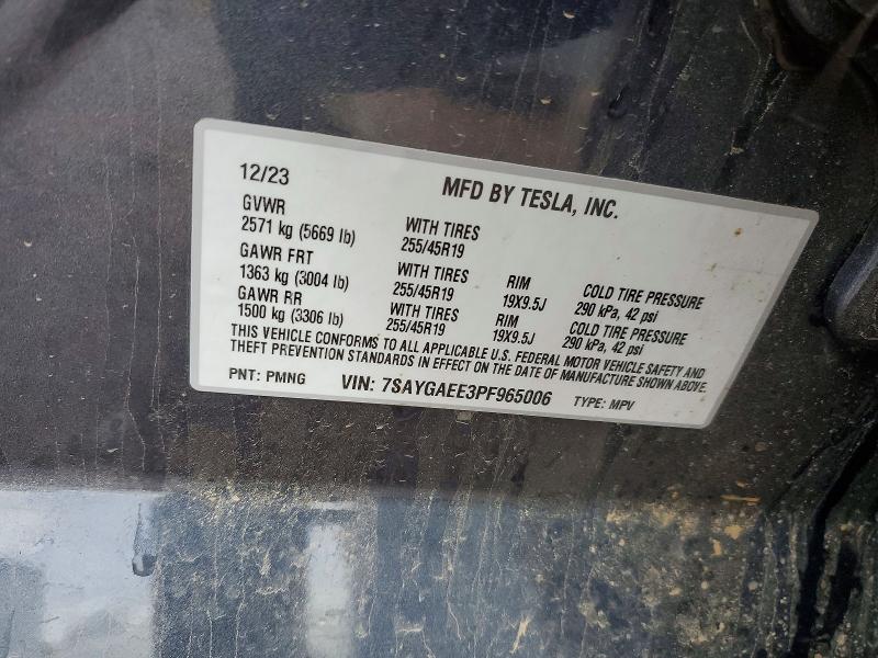 Продаж на аукціоні авто 2023 Tesla Model Y, vin: 7SAYGAEE3PF965006, номер лоту: 51507766