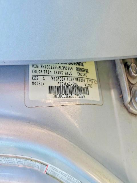 2008 Nissan Versa მანქანა იყიდება აუქციონზე, vin: 3N1BC13E68L395364, აუქციონის ნომერი: 51248796
