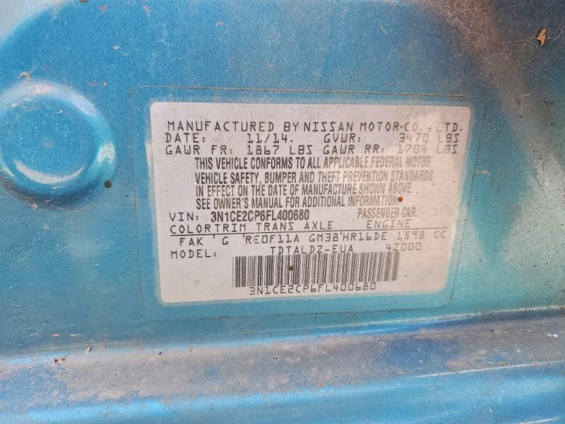 Продаж на аукціоні авто 2015 Nissan Versa Note, vin: 3N1CE2CP6FL400680, номер лоту: 49755906