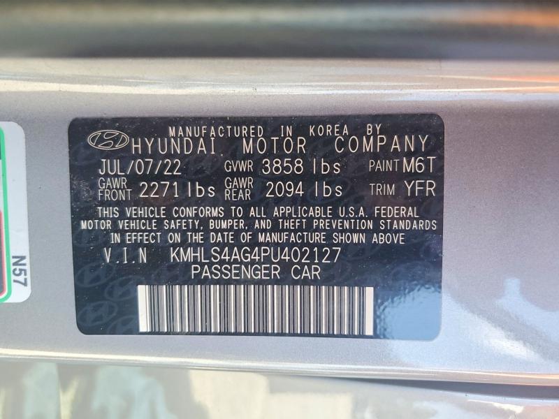 Aukcja sprzedaży 2023 Hyundai Elantra, vin: KMHLS4AG4PU402127, numer aukcji: 49730146