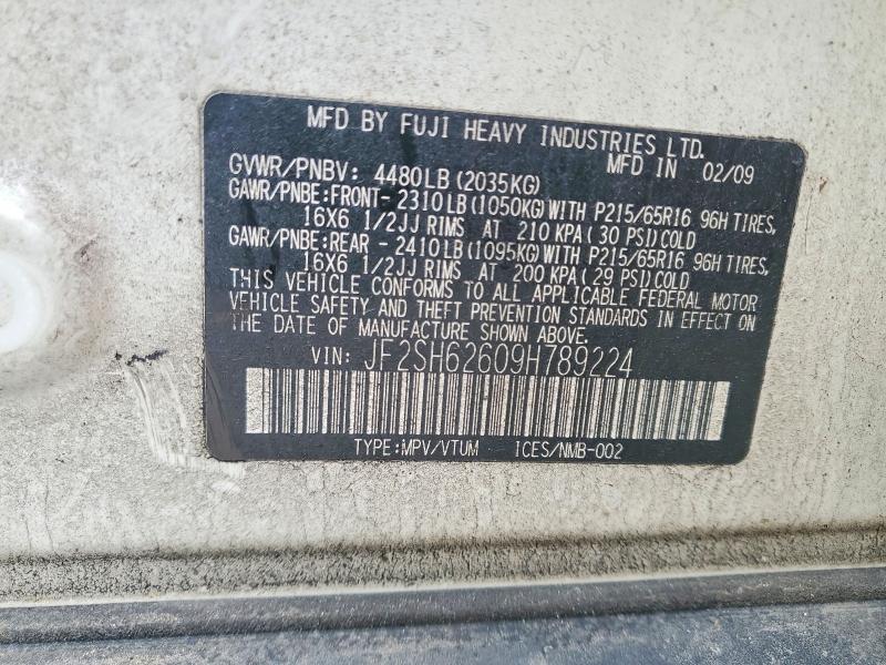 Продажа на аукционе авто 2009 Subaru Forester, vin: JF2SH62609H789224, номер лота: 51208816