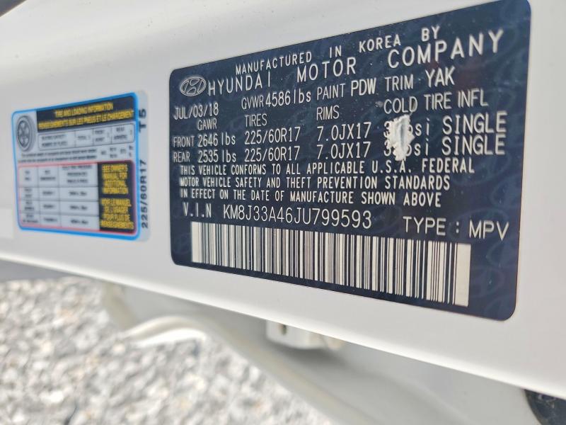 Aukcja sprzedaży 2018 Hyundai Tucson, vin: KM8J33A46JU799593, numer aukcji: 50473566