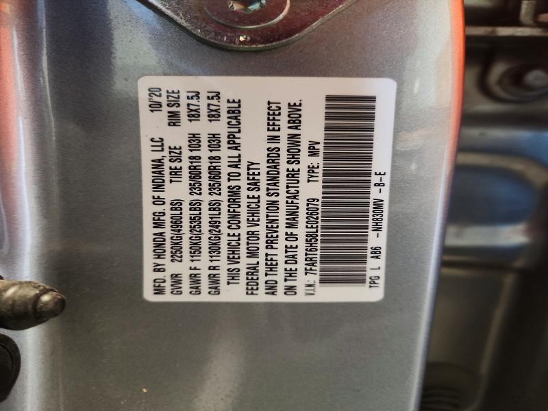 Продаж на аукціоні авто 2020 Honda Cr-v, vin: 7FART6H58LE026079, номер лоту: 49220696