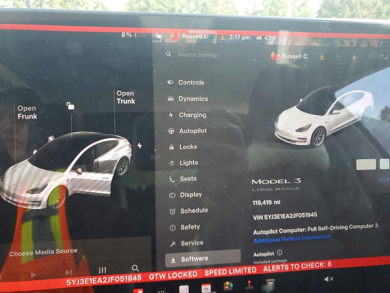 Aukcja sprzedaży 2018 Tesla Model 3, vin: 5YJ3E1EA2JF051945, numer aukcji: 49293106