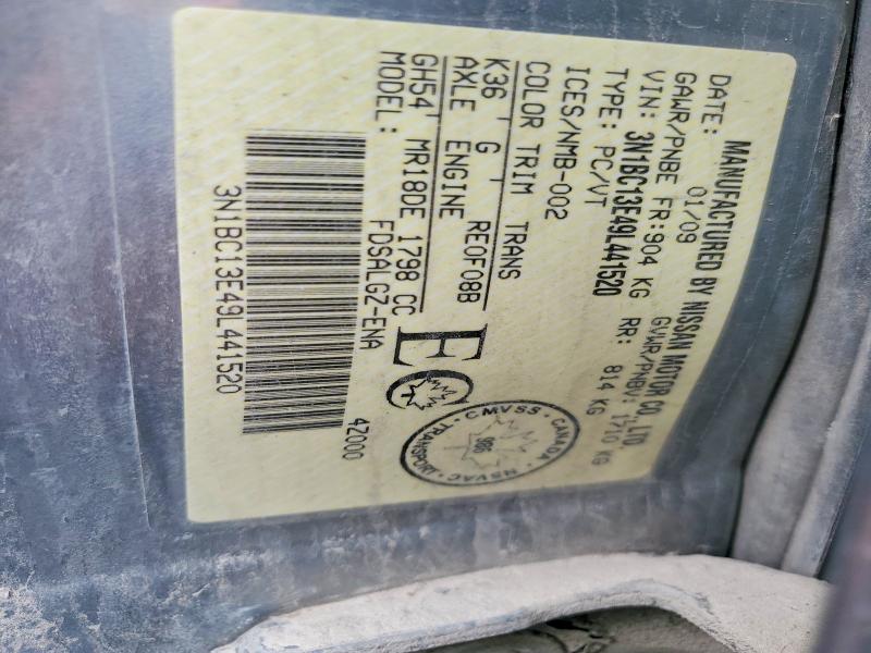 Продаж на аукціоні авто 2009 Nissan Versa, vin: 3N1BC13E49L441520, номер лоту: 51042386