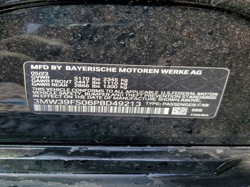 Aukcja sprzedaży 2023 Bmw 330xe, vin: 3MW39FS06P8D49213, numer aukcji: 49077466