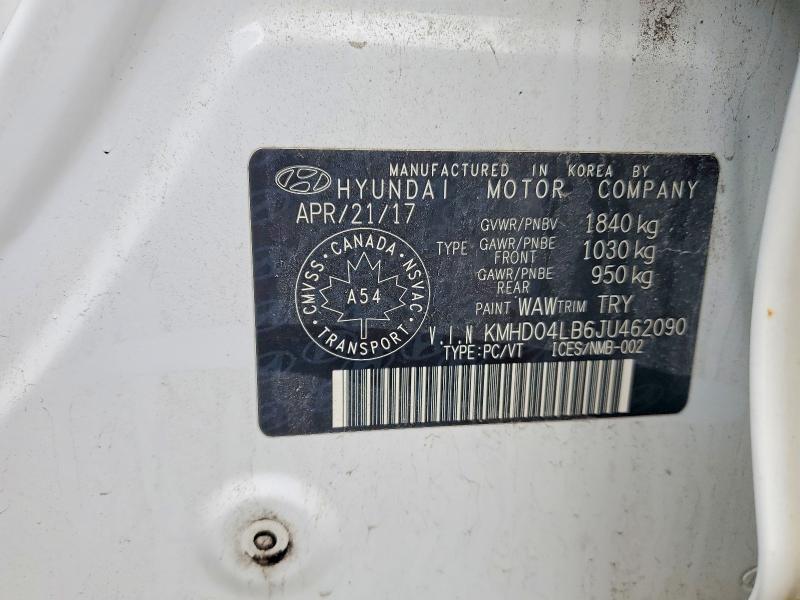 47516526 :رقم المزاد ، KMHD04LB6JU462090 vin ، 2018 Hyundai Elantra مزاد بيع