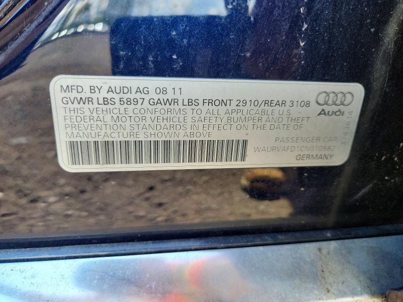 Продаж на аукціоні авто 2012 Audi A8, vin: WAURVAFD1CN010582, номер лоту: 50113776