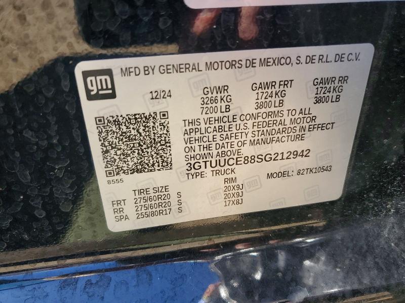 2025 Gmc Sierra მანქანა იყიდება აუქციონზე, vin: 3GTUUCE88SG212942, აუქციონის ნომერი: 48994386