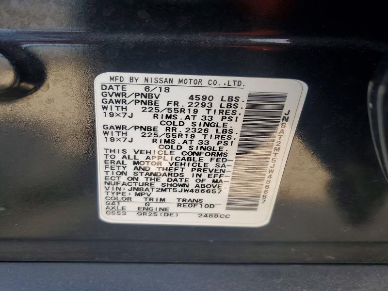 Aukcja sprzedaży 2018 Nissan Rogue, vin: JN8AT2MT5JW486657, numer aukcji: 48573156