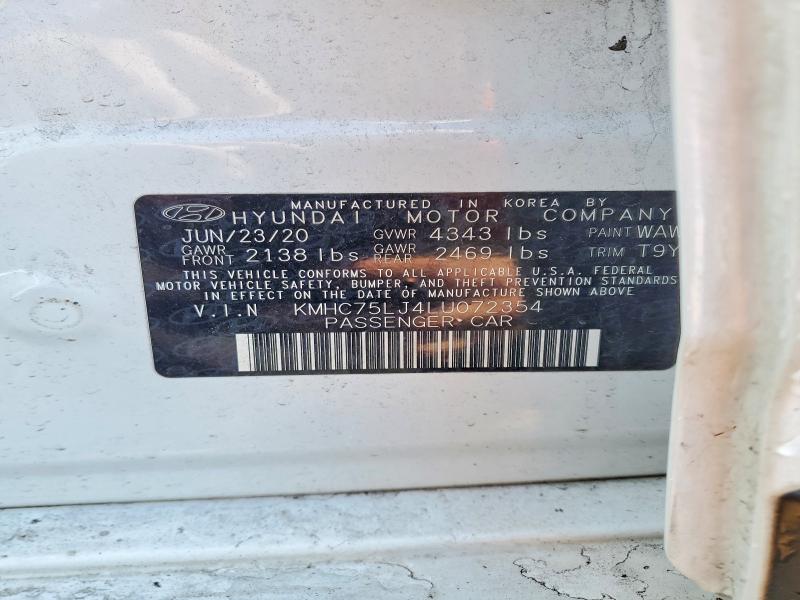 Aukcja sprzedaży 2020 Hyundai Ioniq, vin: KMHC75LJ4LU072354, numer aukcji: 49498946
