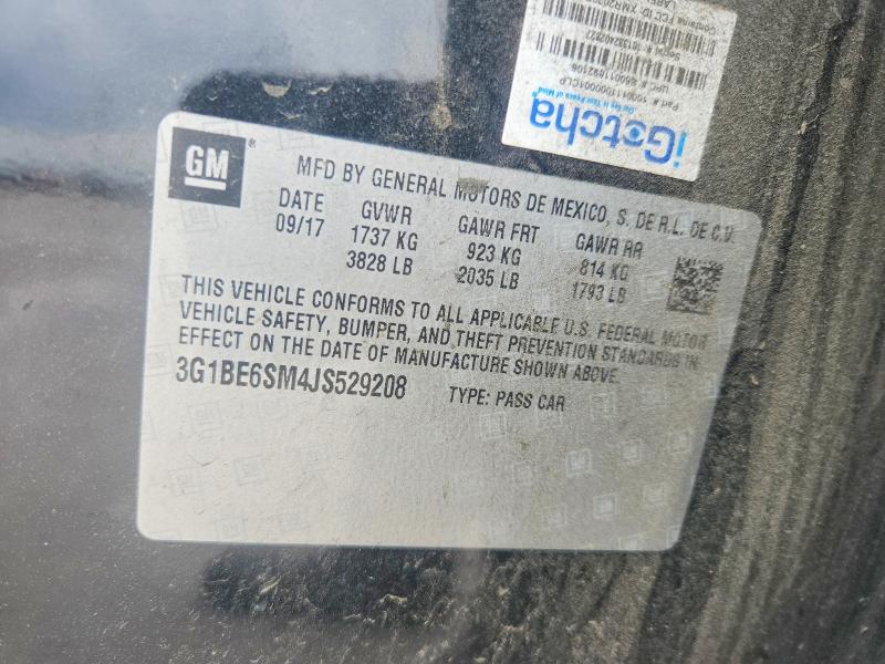 Продаж на аукціоні авто 2018 Chevrolet Cruze, vin: 3G1BE6SM4JS529208, номер лоту: 50359516