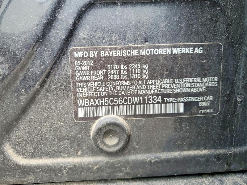 52200296 :رقم المزاد ، WBAXH5C56CDW11334 vin ، 2012 Bmw 528 مزاد بيع