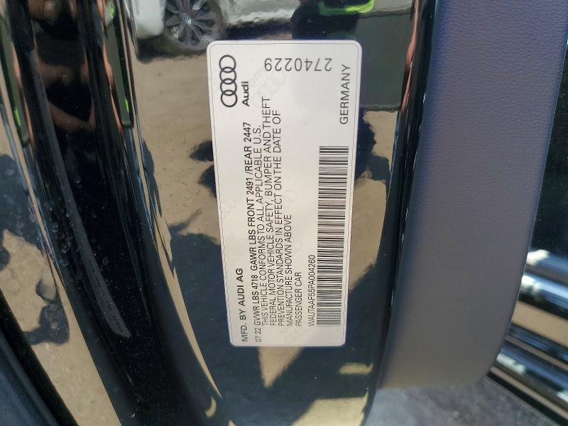 Продажа на аукционе авто 2023 Audi A5, vin: WAUTAAF55PA004260, номер лота: 50997416