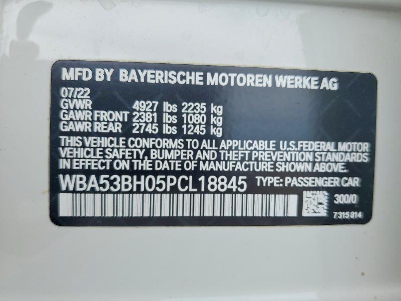 Продажа на аукционе авто 2023 Bmw 530, vin: WBA53BH05PCL18845, номер лота: 51207196