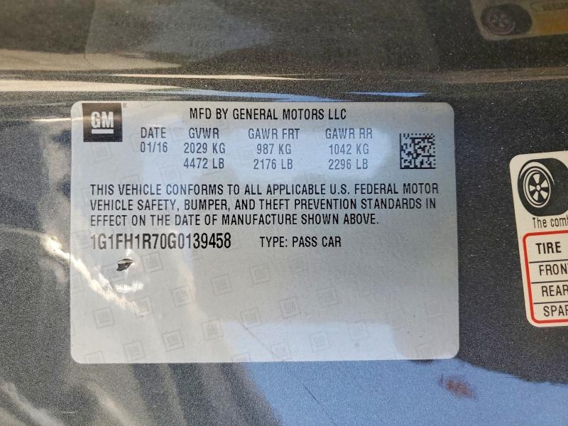 Продажа на аукционе авто 2016 Chevrolet Camaro, vin: 1G1FH1R70G0139458, номер лота: 50974996