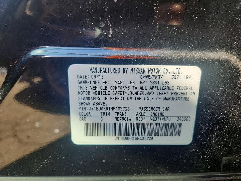 Aukcja sprzedaży 2017 Infiniti Qx50, vin: JN1BJ0RR1HM403726, numer aukcji: 49263626
